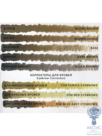 Пигмент для бровей Dark brown (Брюнет), 6 мл, AS-Company by Alina Shakhova