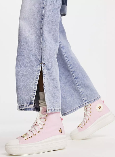 Converse All Star Move Valentines Day светло-розовые высокие