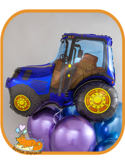 Трактор синий 94 см