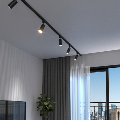 1013 MRL Трековый светильник потолочный Svit чёрный/хром GU10 / ElektroStandard