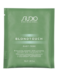 KAPOUS Studio Обесцвечивающий порошок для волос с экстрактом женьшеня и рисовыми протеинами Dust Free