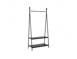 Вешалка гардеробная Стилвуд 22 c двумя полками Черный/Черный