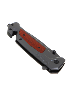 ЕРМАК Нож туристический складной, 23,5см, нерж. сталь, дерево