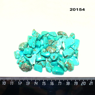 Говлит натуральный тонированный под бирюзу арт.20154: россыпь для декорирования
