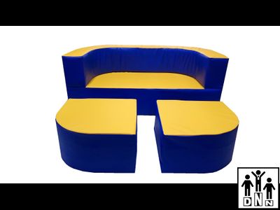 Детская игровая мебель "Солнце" синий / желтый