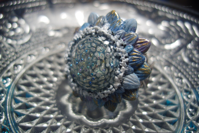 "Астра Галактика", фэнтезийное кольцо-цветок в космическом стиле