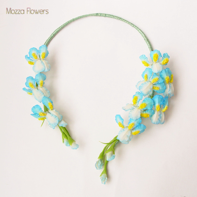 Комплект украшений с голубыми ирисами "Море грез"