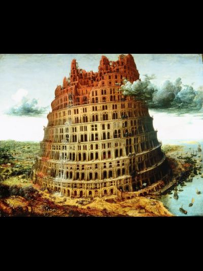 Картина обогреватель, репродукция Питера Брейгеля Вавилонская башня