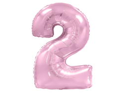 Фольгированная цифра - Розовая матовая