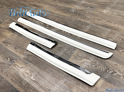 Молдинги Toyota Land Cruiser Prado 150 белые с хромом