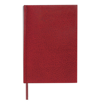 Ежедневник недатированный А5 (138х213 мм) BRAUBERG "Profile", балакрон, 136 л., красный, 123427