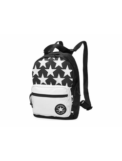Рюкзак Converse Go 2 Backpack черно-белый со звездами