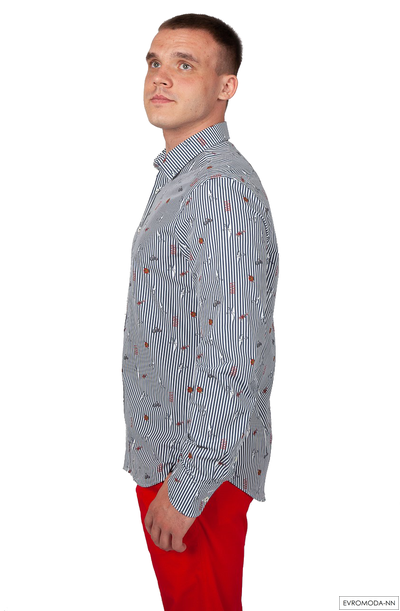 Рубашка мужская с принтом Ретон-SF (39)