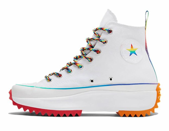 Converse Run Star Hike High Top Pride белые высокие