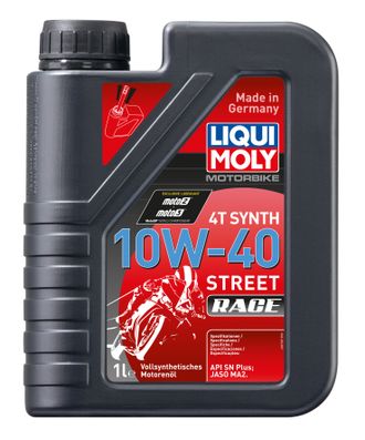 Масло моторное Liqui Moly Motorbike 4T Synth Street Race 10W-40 (Синтетическое) - 1 Л (20753)