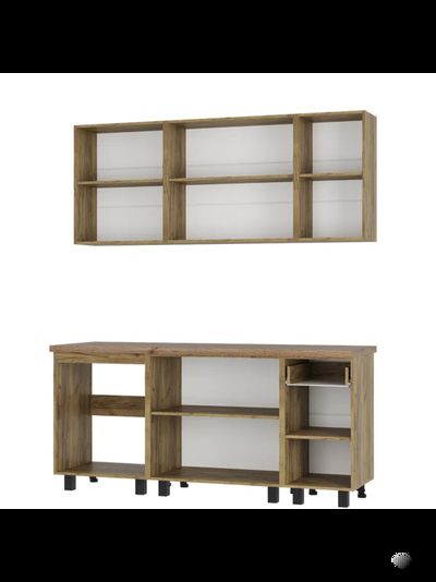 Тина 1,8 м  Кухонный гарнитур Крафт/Белый