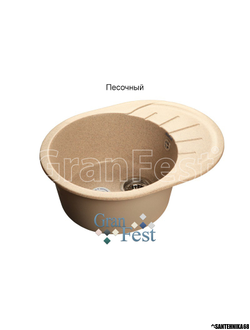 Керамическая мойка Granfest GF-R580L реверсивная 1 секционная мойка