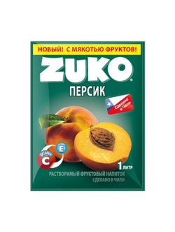 Растворимый напиток ZUKO Персик  20г*12шт*8 блоков.