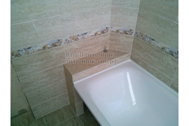 Укладка кафеля на стены в ванной комнате