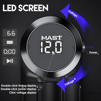 Беспроводной Mast Flip Pro Tattoo Pen с 7 эксцентриками