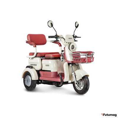 Электротрицикл Rutrike Gelbert Mercury 48V/60V 650Вт бело-красный