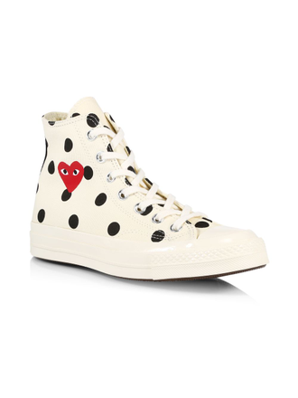 Кеды Converse Comme Des Garcons высокие белые