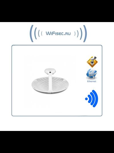 Радиорелейный мост AirFiber 60 LR. Дальность действия до 12 км. До 1,8 Гбит/с с низкой задержкой Встроенный GPS. (1 шт).