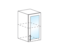 ШВС 400 Шкаф настенный 1-дверный со стеклом