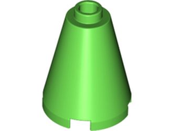 Cone 2 x 2 x 2 - Open Stud, Bright Green (3942c / 6182664)