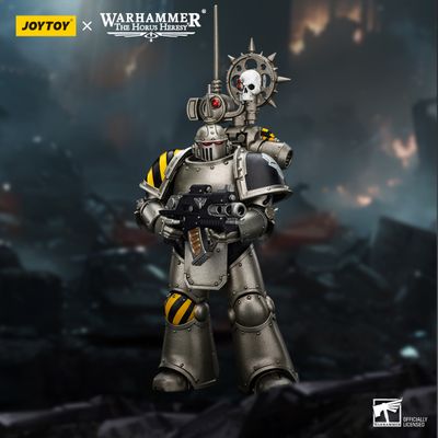 Легионер-связист Железных Воинов (Warhammer Horus Heresy) - КОЛЛЕКЦИОННАЯ ФИГУРКА 1/18 Iron Warriors MKIII Tactical Legionary with Nuncio-vox (JT01468) - JOYTOY