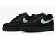 Nike Air Force 1 Low Tiffany (Черные) сбоку