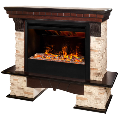 Электрический камин Rockland AO с очагом 3D Helios 26 SBG