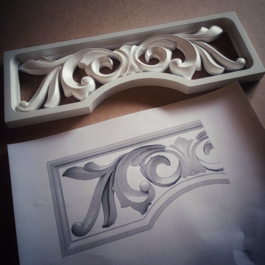 wood carving 3D-model STL, carving STL file for CNC