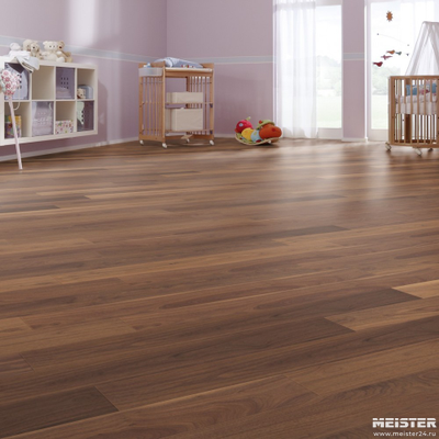 Паркетная доска Meister PS 300 Residence Орех американский 8044 в интерьере
