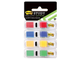 Клейкие закладки Post-it пластиковые 4 цвета по 24 листа 11.9х43.2 мм в диспенсерах