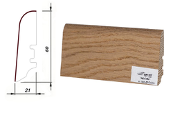 Плинтус шпонированный 60х21