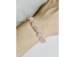 Браслет из розового кварца, разные виды