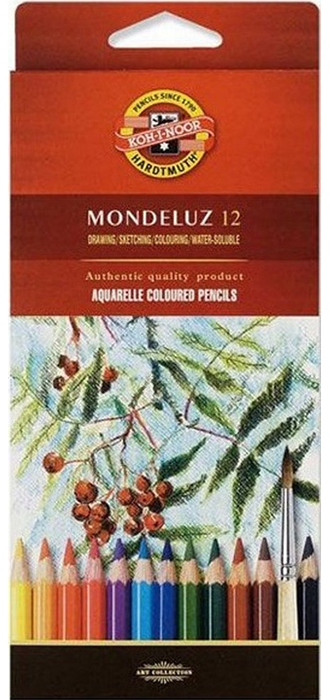 Набор акварельных карандашей KOH-I-NOOR MONDELUZ 3716/12 (12 цветов)