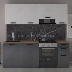 ЛЕ5010 Кухня Аляска №4 (1600+600). Размер: 1600+600*600