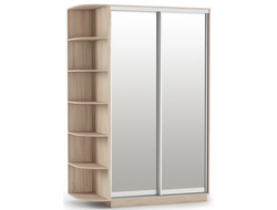 Шкаф-купе Тетрис с зеркалами, разный размер, дуб сонома