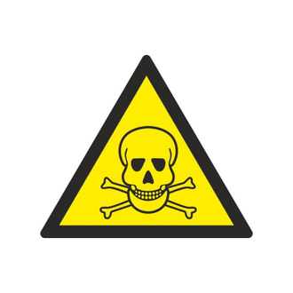 Знак безопасности W03 Опасно. Ядовитые вещества, плёнка, 200х200