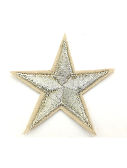 Термоаппликация звезда золото светлое, 45*45 мм