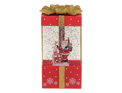 Фонарь новогодний Подарок, USB+музыка 20*10*10 см (три вида)