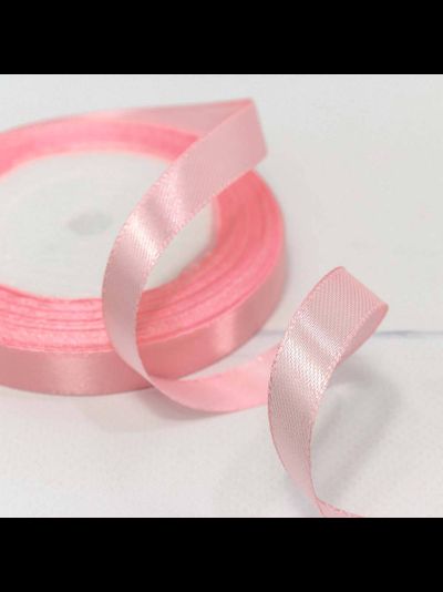 Лента атласная 12мм (04, розовая), 22,9м