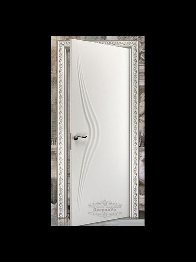 PORTE RICHI (Беларусь). АРБАТ, МОДЕЛЬ ЛЧ12 (Л11), ЭМАЛЬ БЕЛАЯ. ПОЛОТНО ГЛУХОЕ с 3D ФРЕЗЕРОВКОЙ