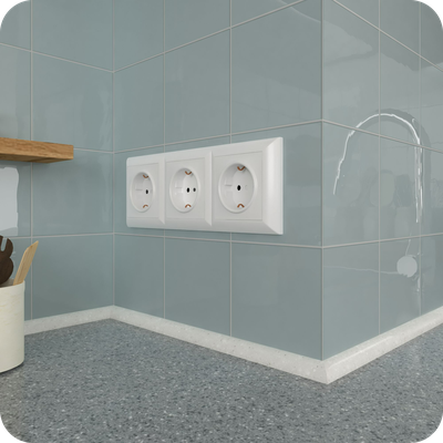 Акриловый плинтус бордюр на столешницу BNV ПШ12 12х12х1800мм Серый