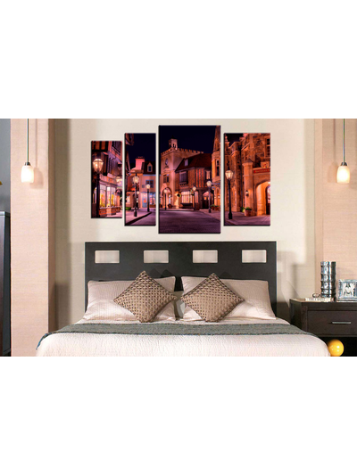 Модульная картина &quot;По ночной улочке&quot;