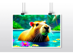 Плакат горизонтальный Капибара, Kapibara-san №22