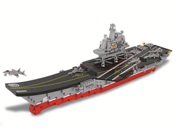 Конструктор Sluban российский военный корабль авианосец Адмирал Кузнецов (без коробки)
