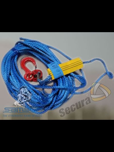 Канат «AmSteel-Blue», d = 12мм, р.н. 15400кг, 28м, коуш/крюк